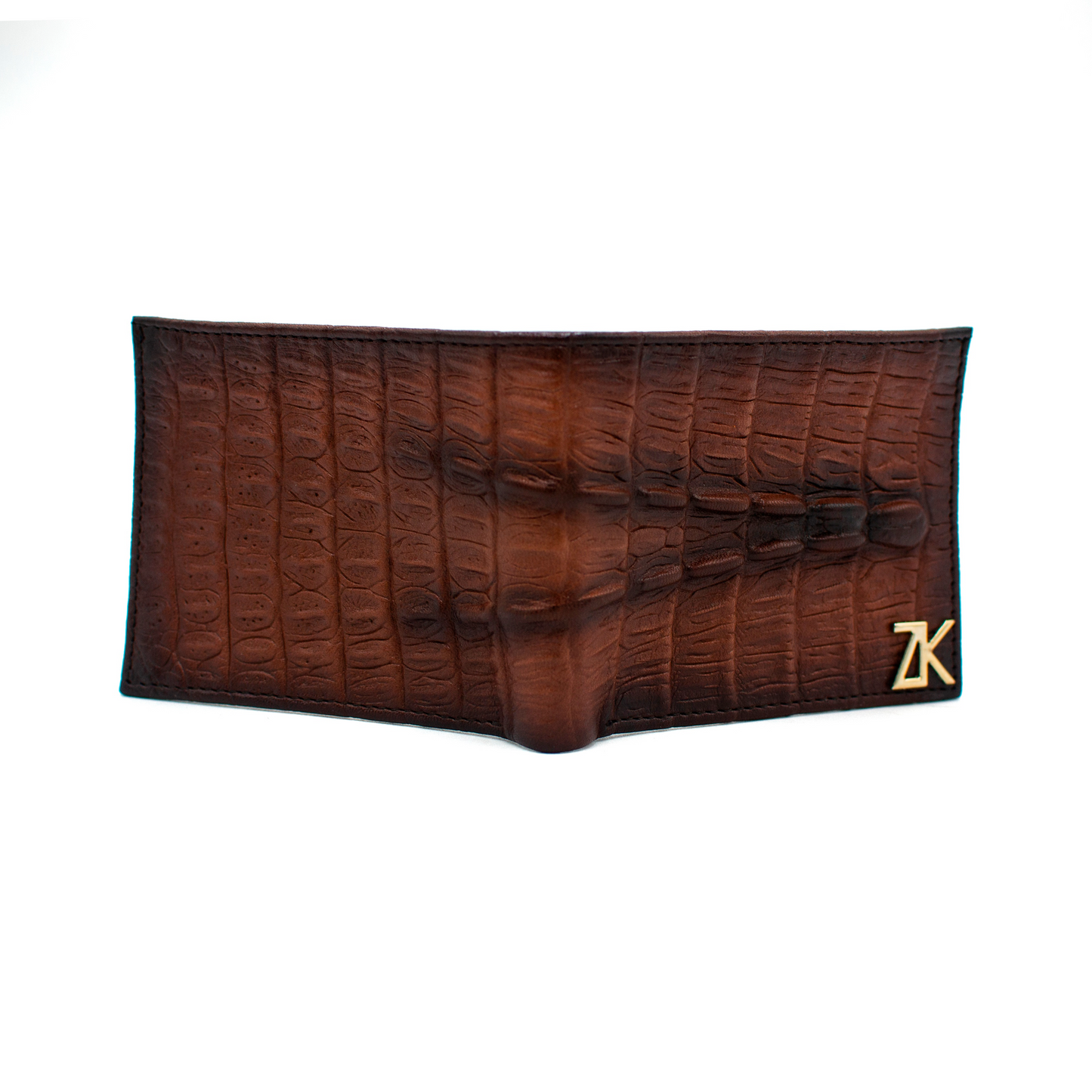 CARTERA EN PIEL DE RES GRABADA EN COLA DE COCODRILO - JIO203