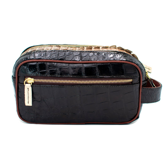 NECESER DE PIEL EXÓTICA DE COCODRILO- LOP903