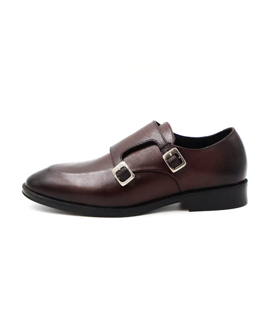 ZAPATO DE PIEL FORMAL SOMBREADO A MANO PARA HOMBRE