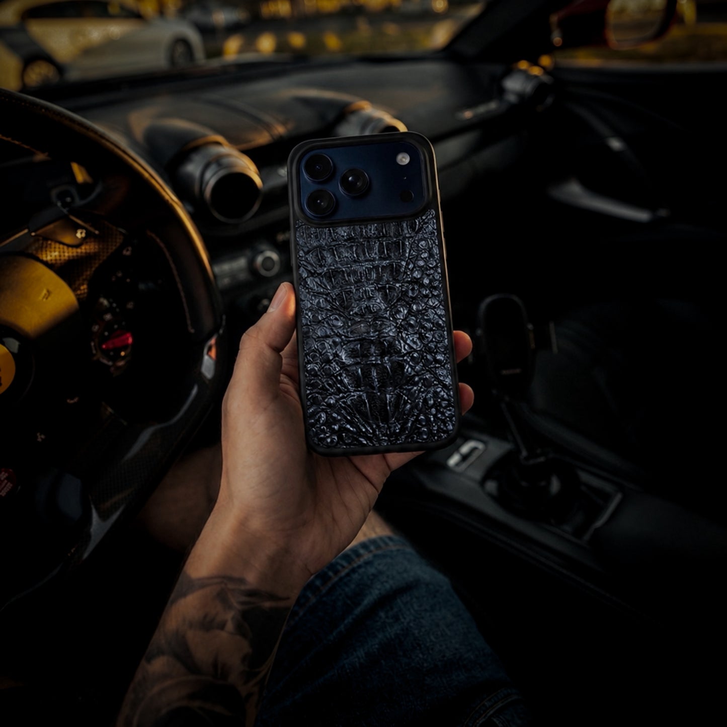 FUNDA / CASE / CARCASA PARA CELULAR – OBSIDIAN NAPE ALLIGATOR - FND387AL - APPLE O ANDROID