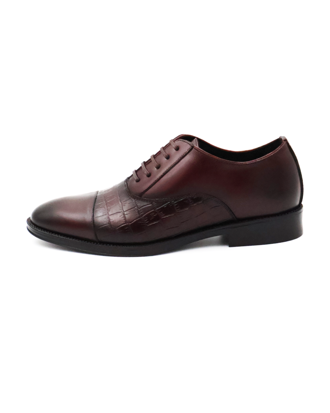 ZAPATO FORMAL CAFÉ EN PIEL DE BECERRO Y TERNERA