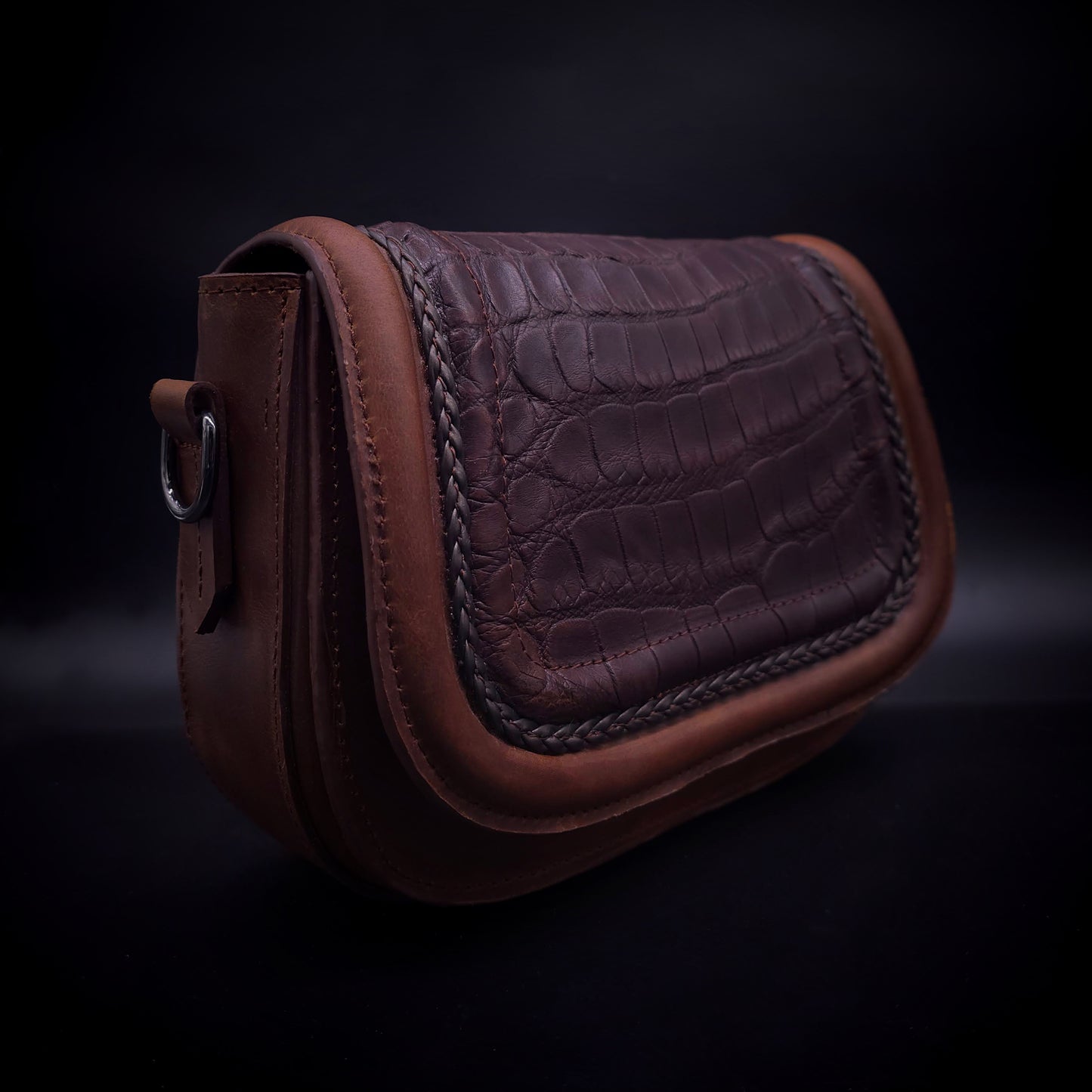 BOLSO CROSSBODY EQUESTRIAN SOVEREIGN – PIEL VACUNA GRASSO & LAGARTO
