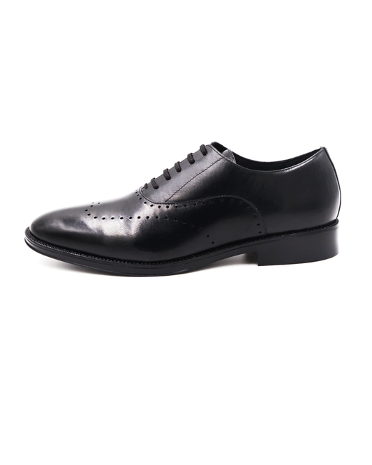 ZAPATO DE VESTIR OXFORD NEGRO EN PIEL DE BECERRO PARA HOMBRE