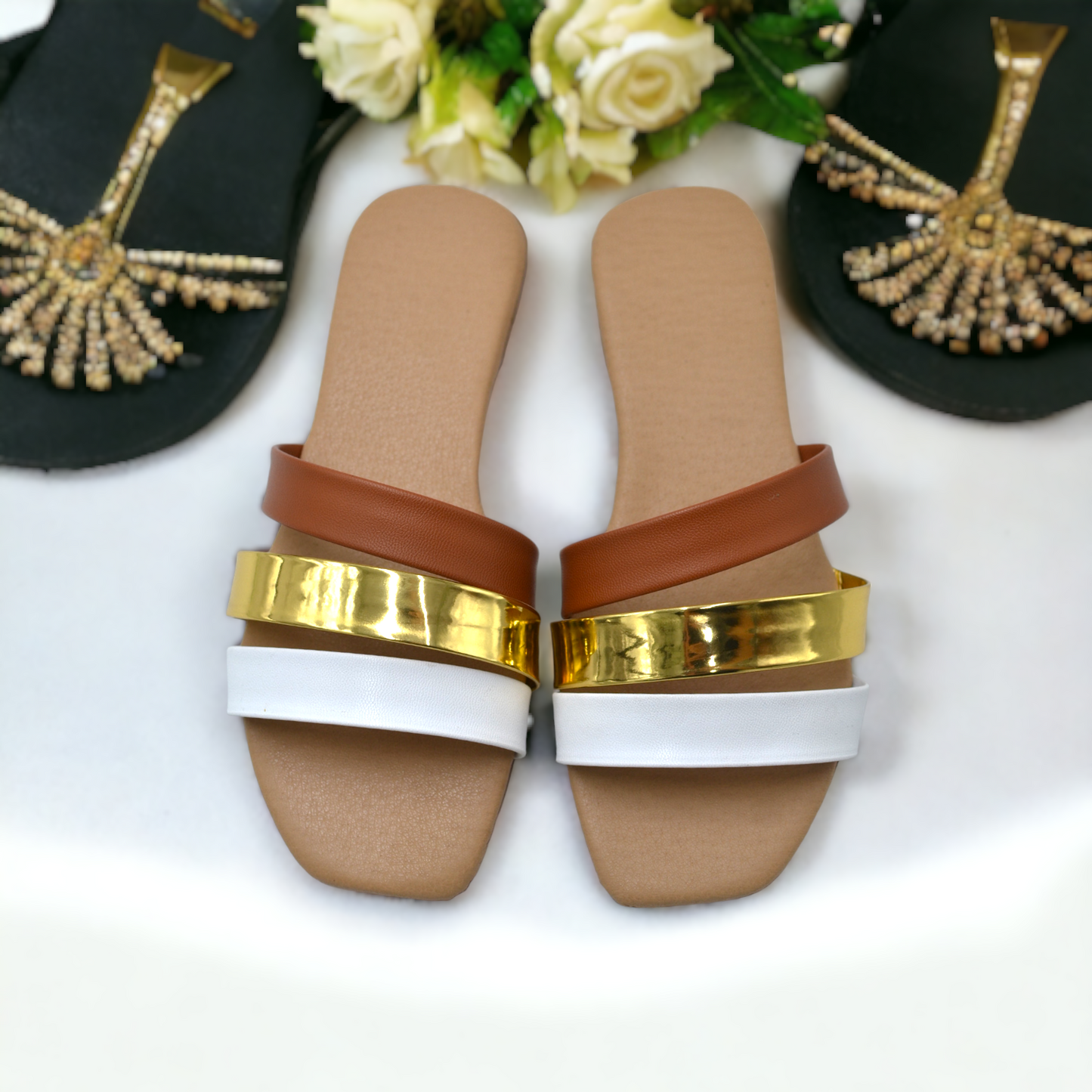 Sandalias para Dama - Sapphire Breeze Shiny Sandals