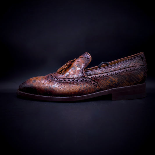 MOCASÍN TASSEL SIENA – PITÓN CHEDRÓN SFUMATO -PNT83YF