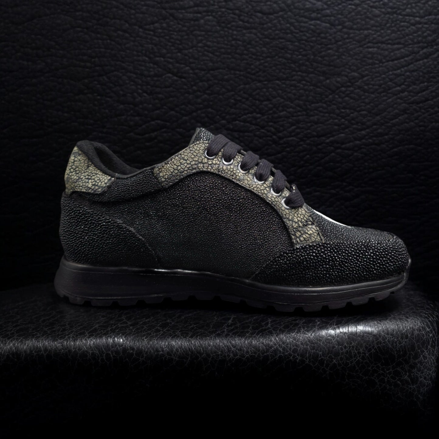 TENIS SNEAKERS DEPORTIVOS COMPLETAMENTE DE MANTARRAYA AUTÉNTICA Y ELEFANTE MOD. JAIRO 2.0 - ZKJG8G3G