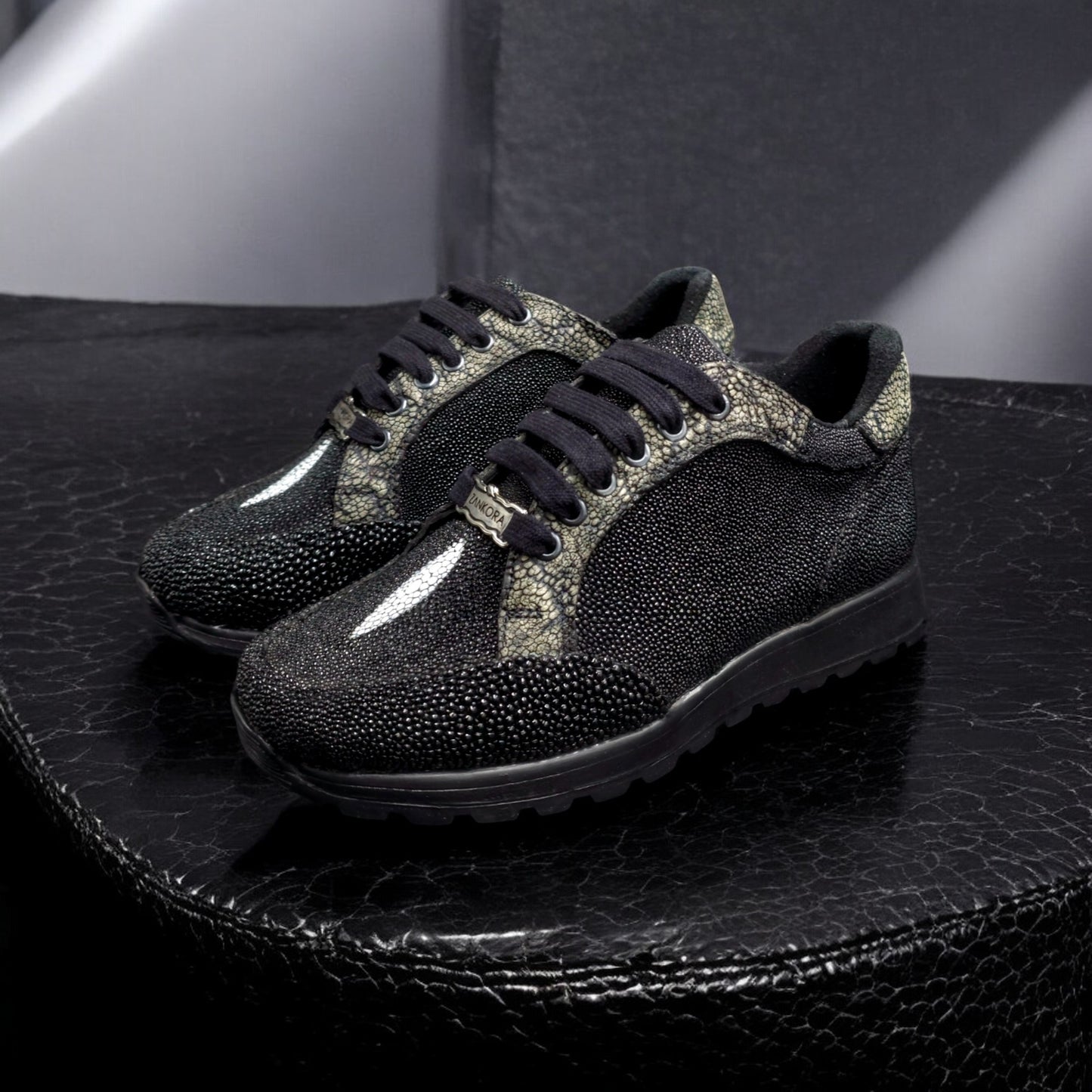 TENIS SNEAKERS DEPORTIVOS COMPLETAMENTE DE MANTARRAYA AUTÉNTICA Y ELEFANTE MOD. JAIRO 2.0 - ZKJG8G3G
