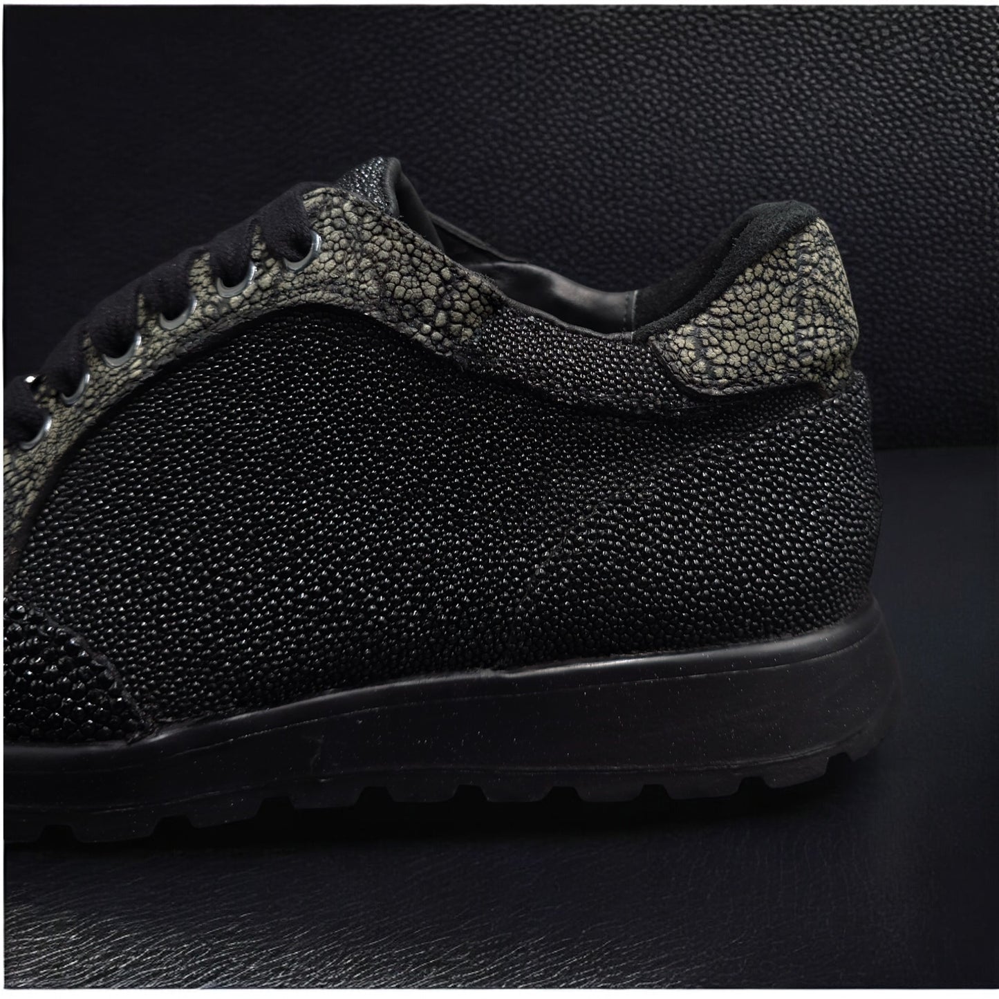 TENIS SNEAKERS DEPORTIVOS COMPLETAMENTE DE MANTARRAYA AUTÉNTICA Y ELEFANTE MOD. JAIRO 2.0 - ZKJG8G3G