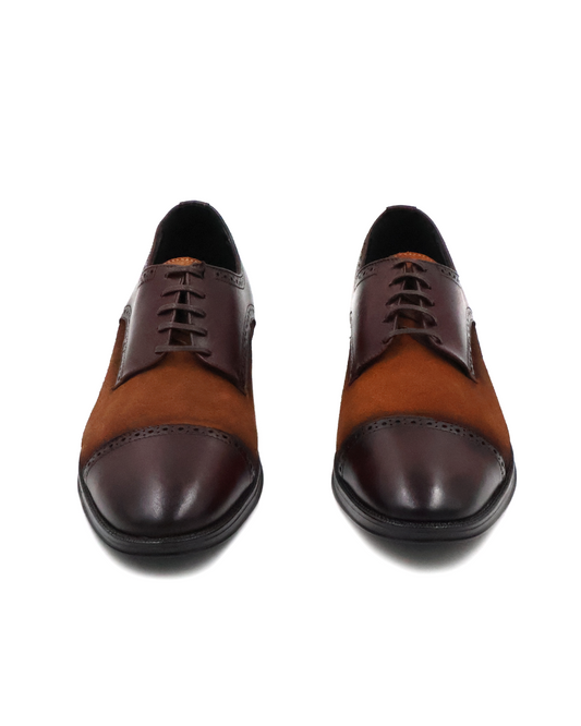 ZAPATO CASUAL CAFÉ Y MIEL EN PIEL DE BECERRO Y TERNERA PARA HOMBRE