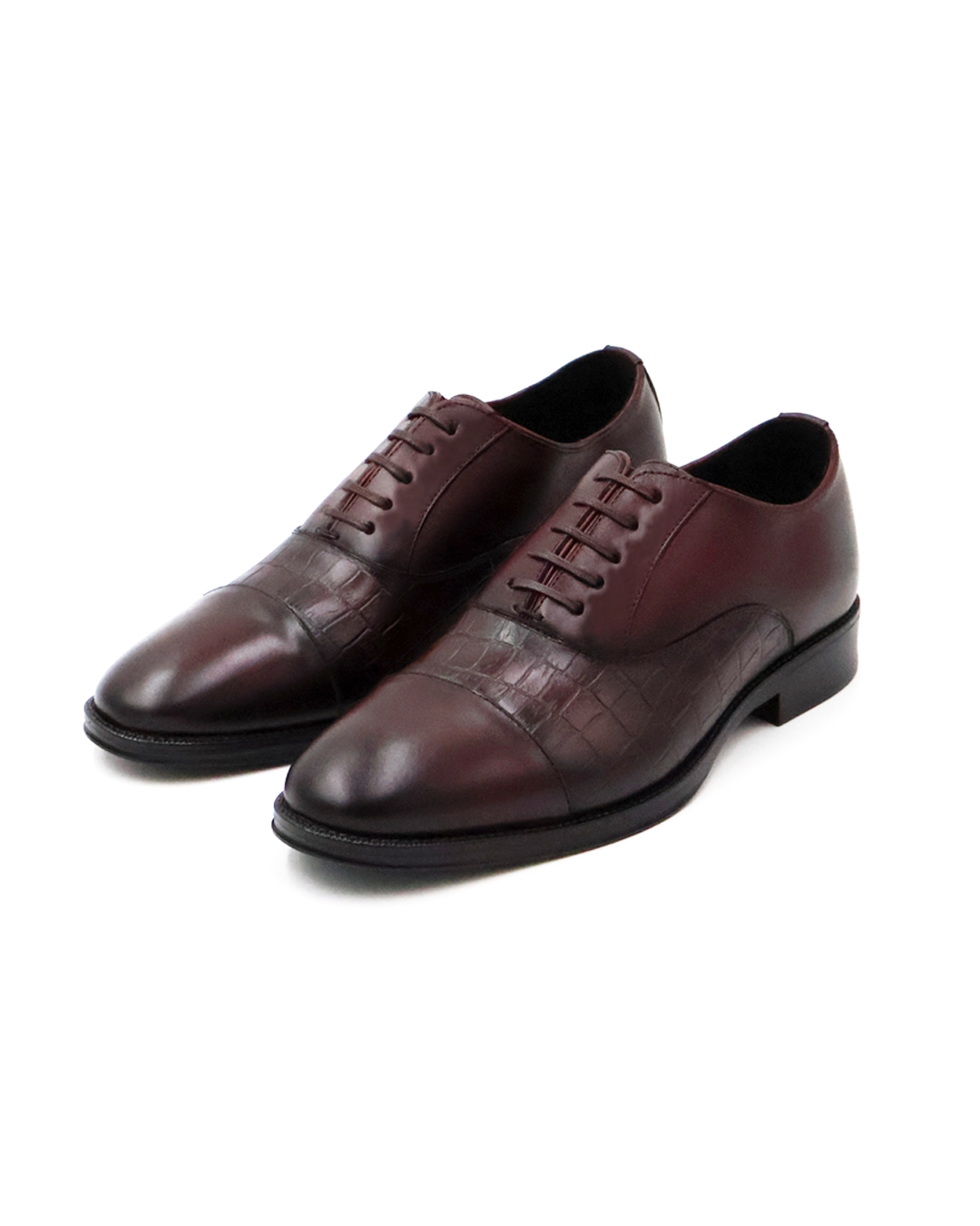 ZAPATO FORMAL CAFÉ EN PIEL DE BECERRO Y TERNERA