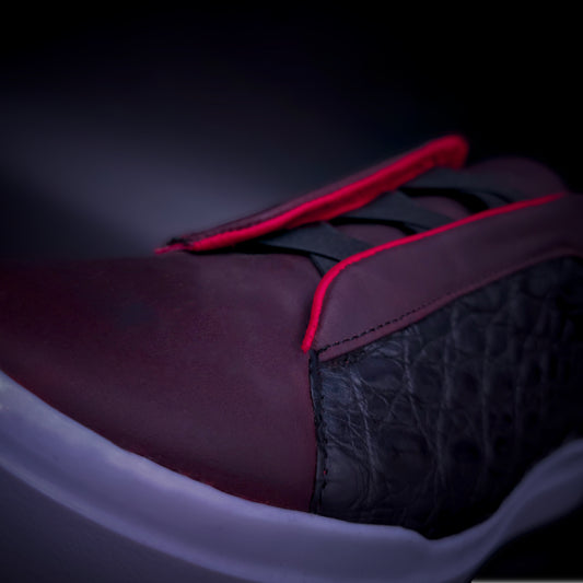 TENIS SNEAKERS TRIPLE CROSS – EDICION COCODRILO CON PIEL GRASSO - TNS908R