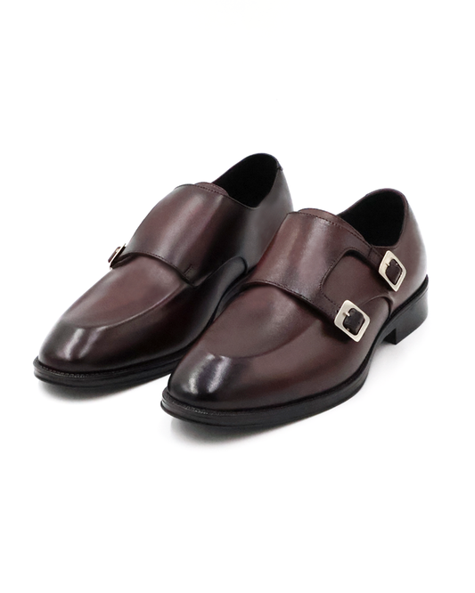 ZAPATO DE PIEL FORMAL SOMBREADO A MANO PARA HOMBRE