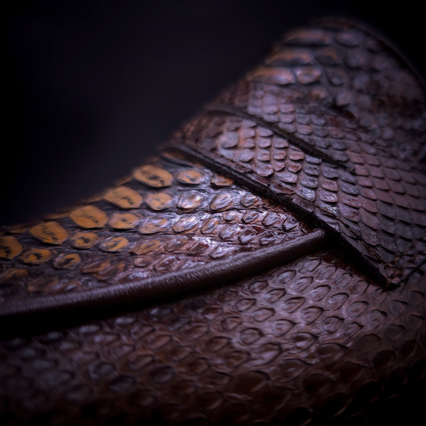ZAPATO MOCASIN PENNY HERITAGE – ACABADO ESPRESSO SFUMATO - SERPIENTE PITÓN - GOODYEAR WELT - STG03RG