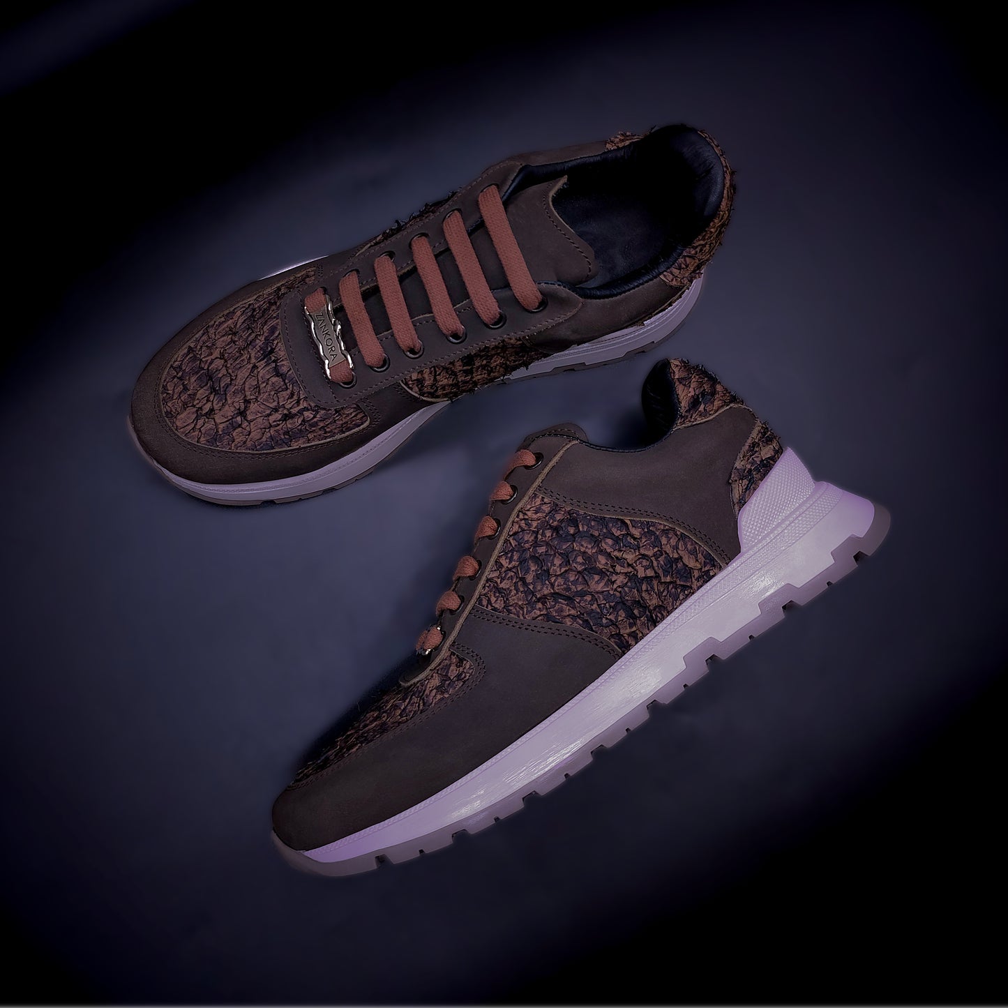 TENIS SNEAKERS - AMAZONAS RUNNER – NOBUCK CALFSKIN & PESCADO PIRARUCU - AMZ846K