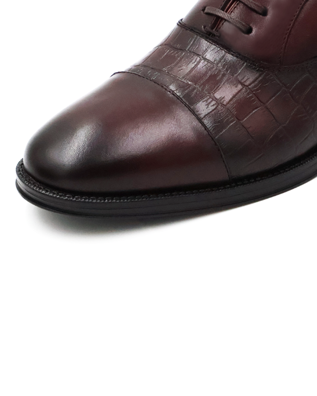 ZAPATO FORMAL CAFÉ EN PIEL DE BECERRO Y TERNERA