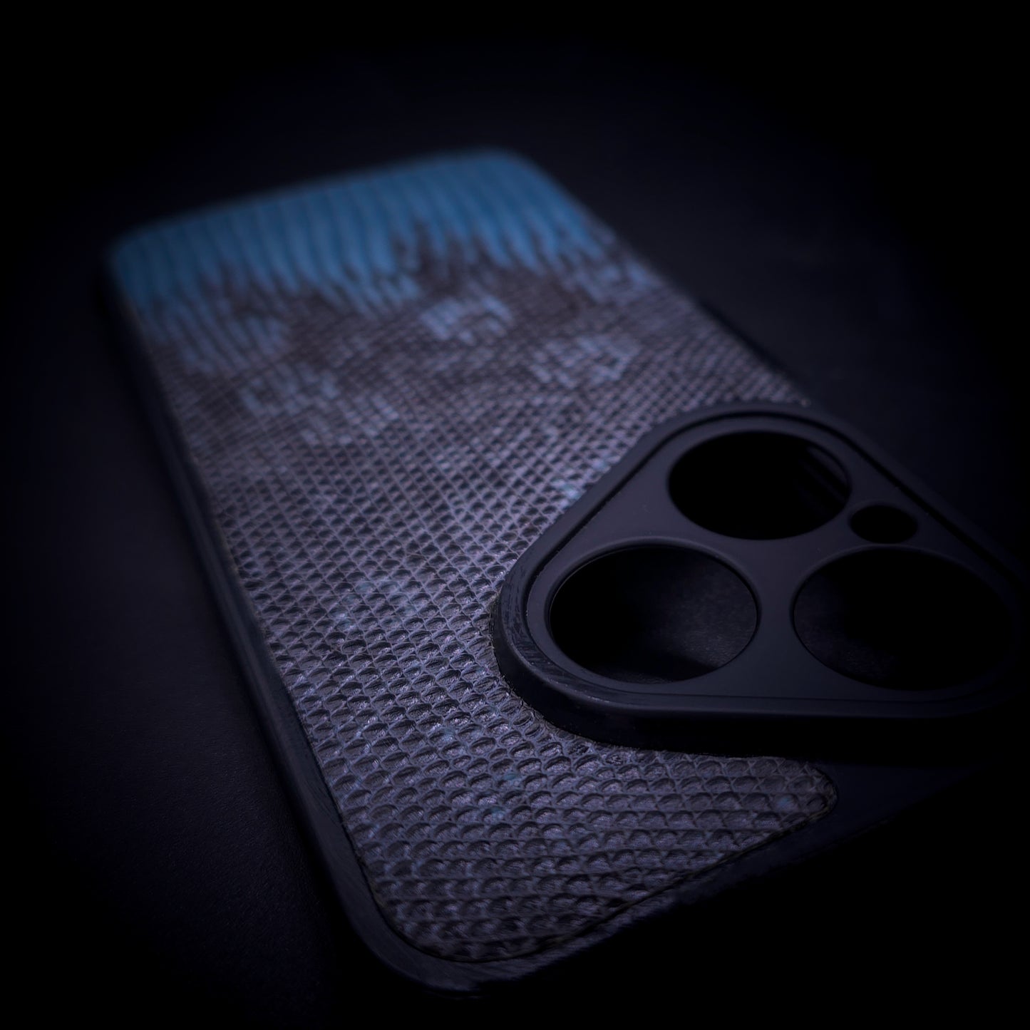 FUNDA / CASE / CARCASA COBALT RING CUSTOM – LIZARD GENUINO VARANUS SALVATOR - FLV129B