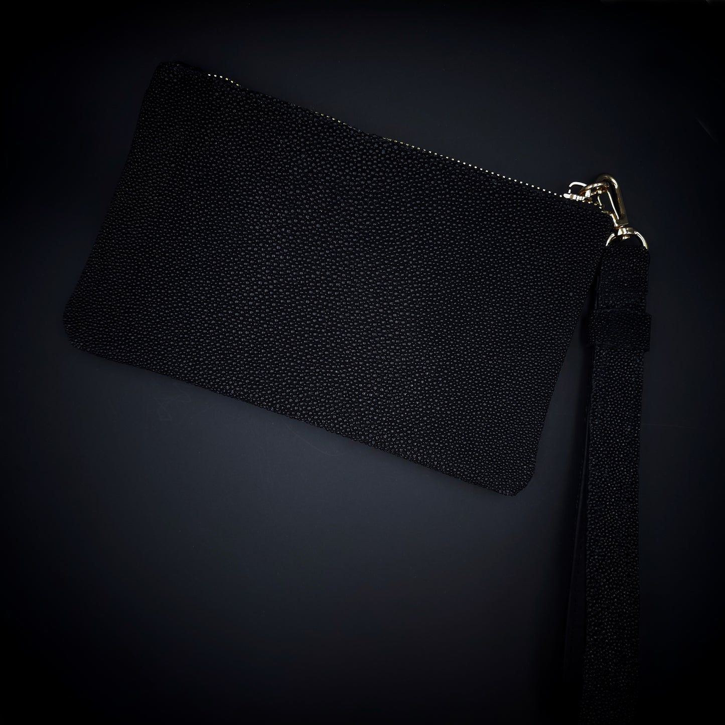CLUTCH / MONEDERO DE MANO PARA DAMA - CAVIAR STELLAR – MANTARRAYA MACHO - CLH117P