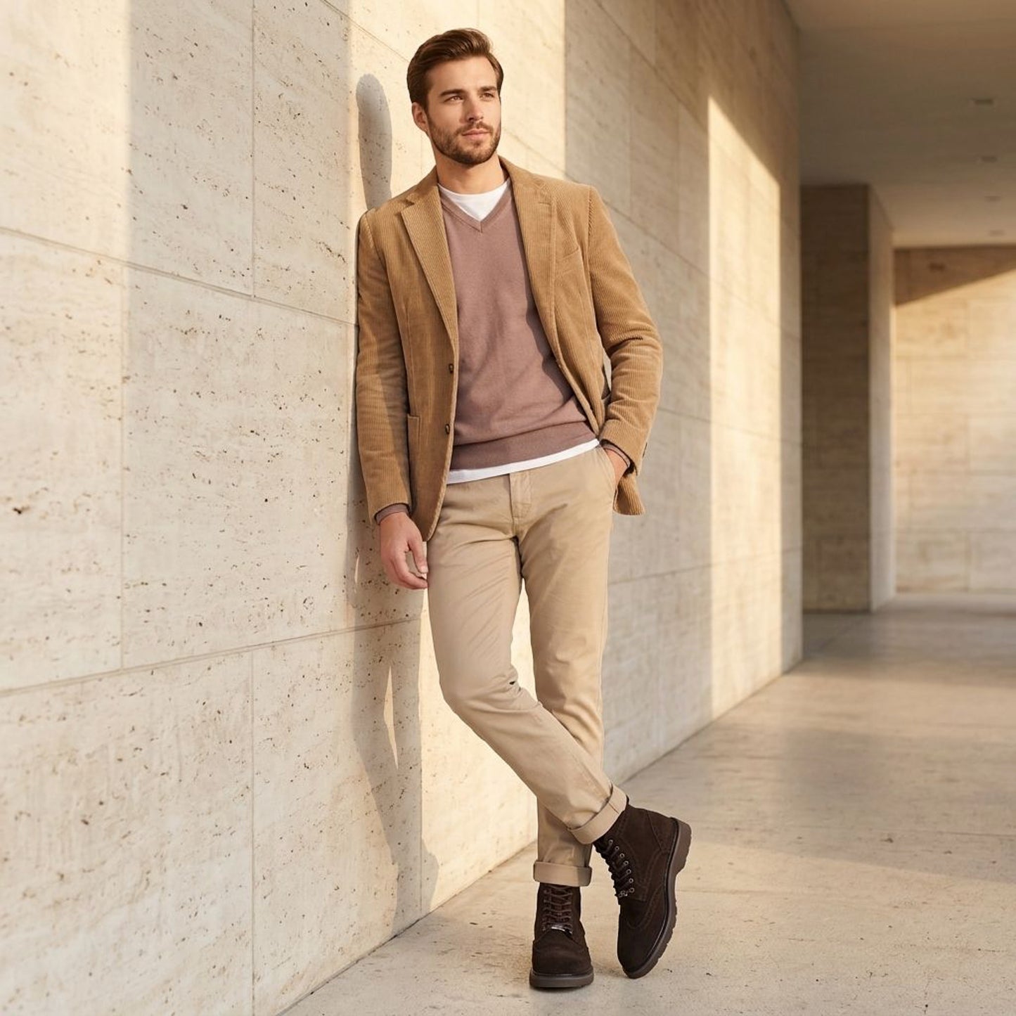 BOTA CASUAL YUKON BROGUE –  PIEL GAMUZA CRUPÓN & SUELA ULTRA LIGHT -BTN388L