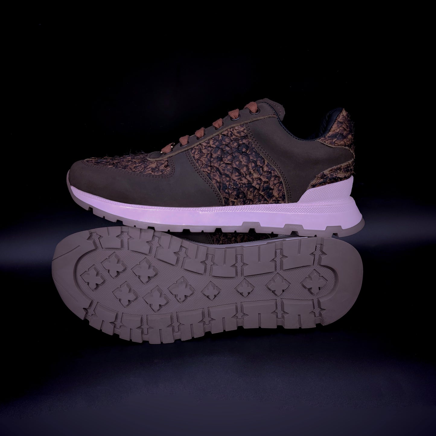 TENIS SNEAKERS - AMAZONAS RUNNER – NOBUCK CALFSKIN & PESCADO PIRARUCU - AMZ846K