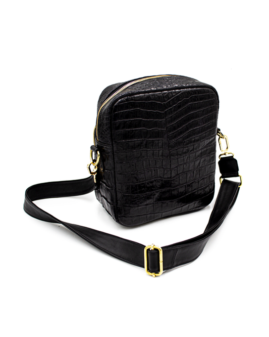 BANDOLERA CROCO FULL INSANE BLACK