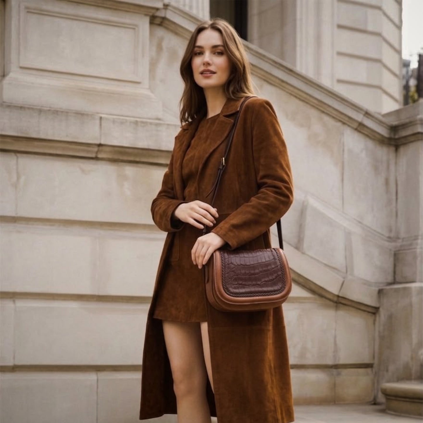 BOLSO CROSSBODY EQUESTRIAN SOVEREIGN – PIEL VACUNA GRASSO & LAGARTO