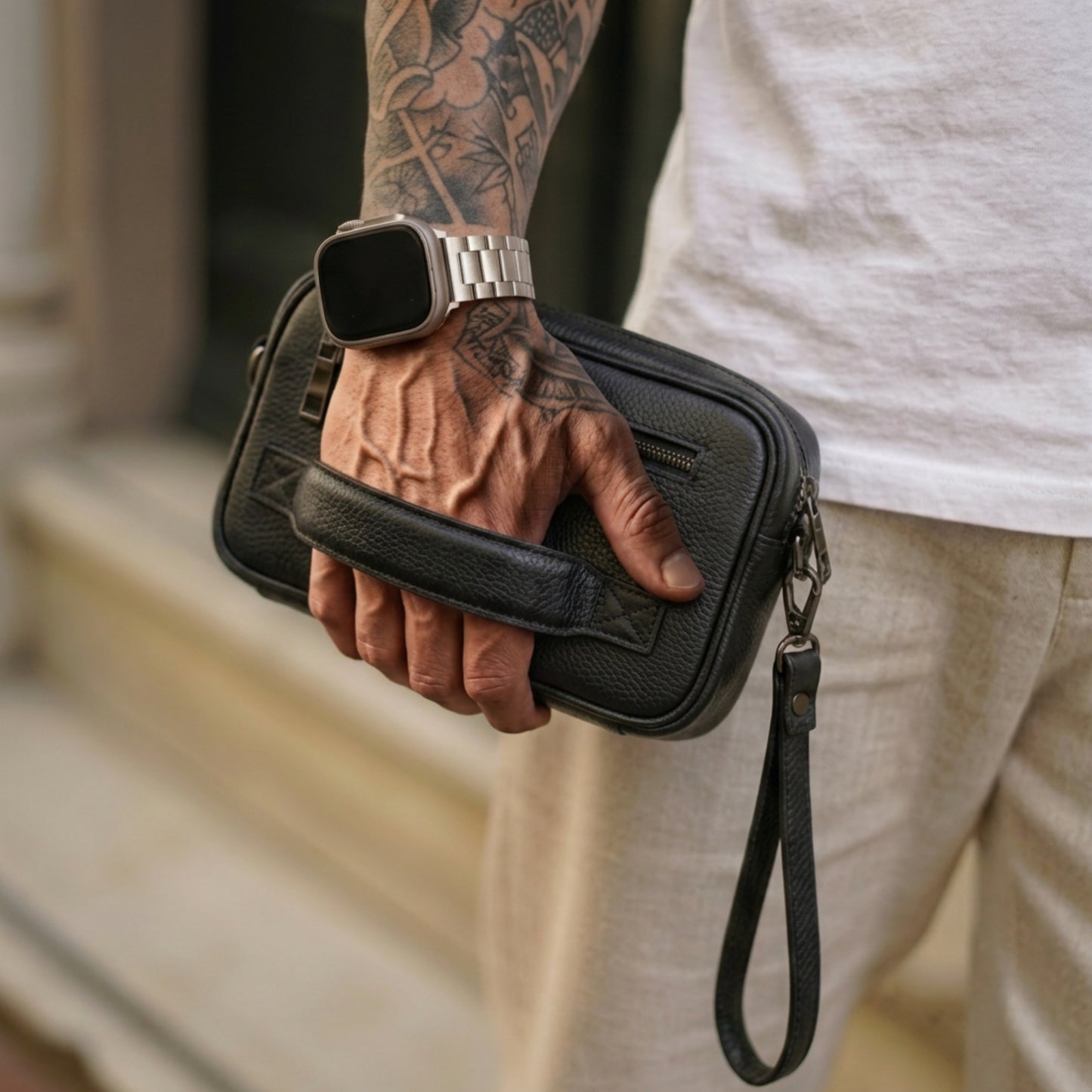 HANDBAG EJECUTIVA OVERLORD – COLA DE COCODRILO & PIEL VACUNA - HBG377C