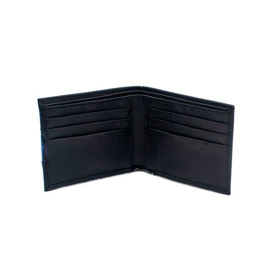 CARTERA EN PIEL GENUINA DE COCODRILO AZUL - CRT924