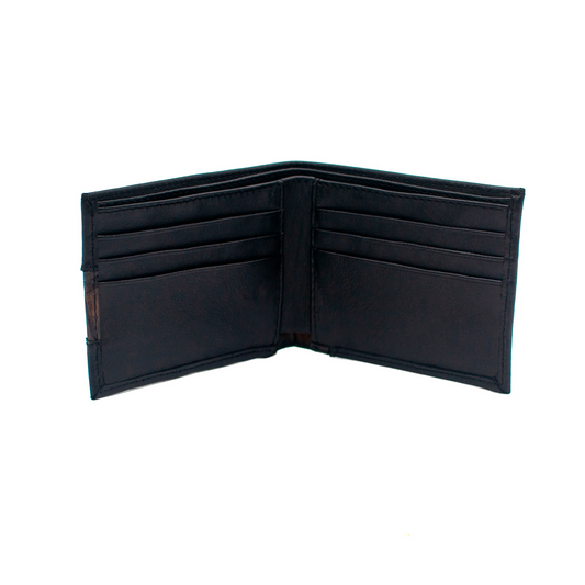 CARTERA EN PIEL GENUINA DE COCODRILO CAFÉ - FIO023