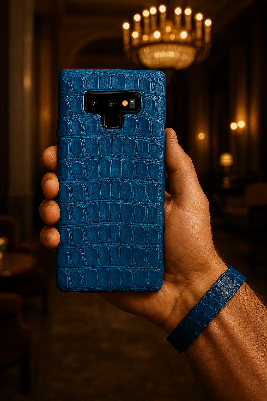 FUNDA / CASE / CARCASA PARA CELULAR EN PIEL / CUERO EXÓTIC DE PANZA DE COCODRILO - PZC309C
