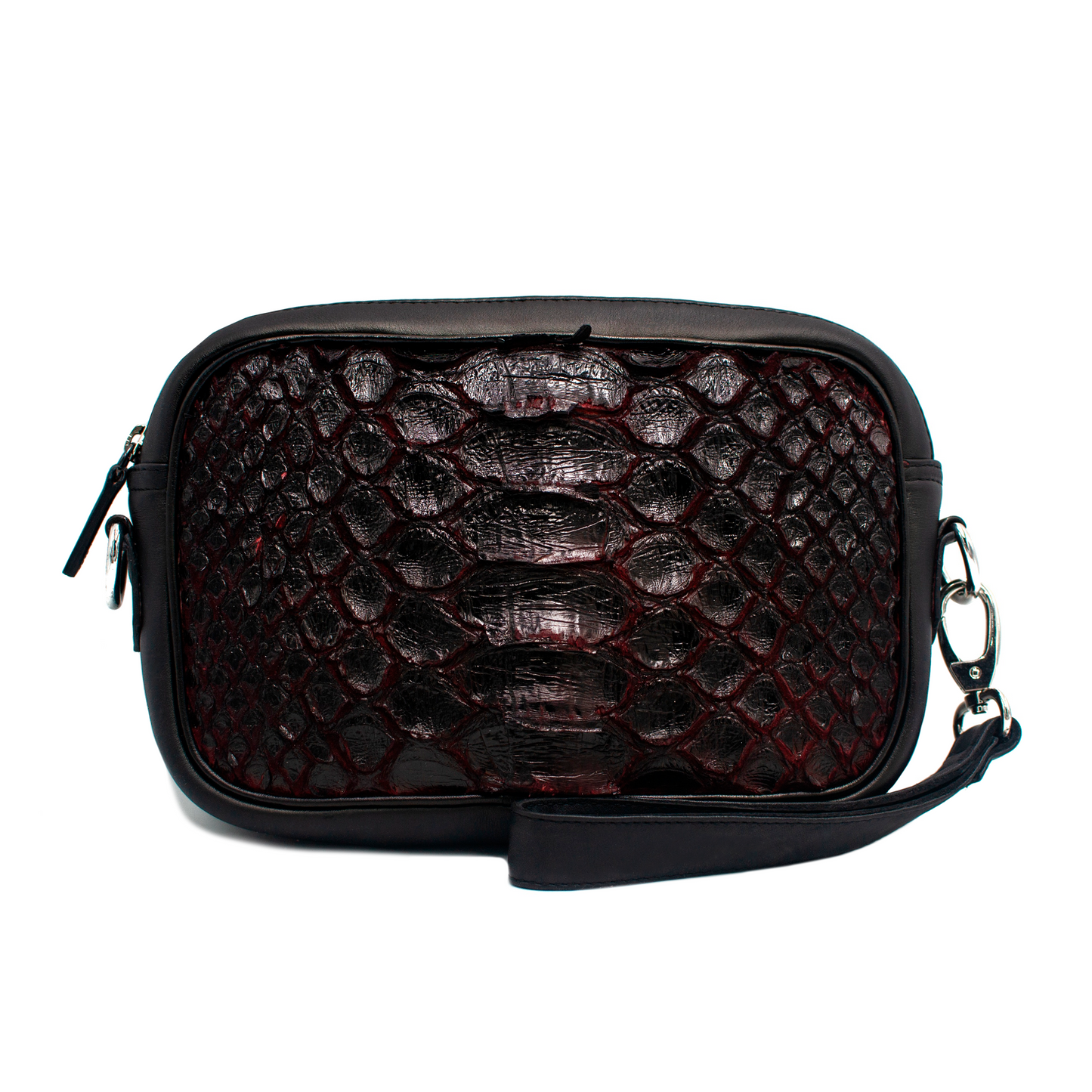 DOCUMENTERA DE MANO EN PIEL GENUINA DE PITÓN CON BECERRO ITALIANO - DIO982