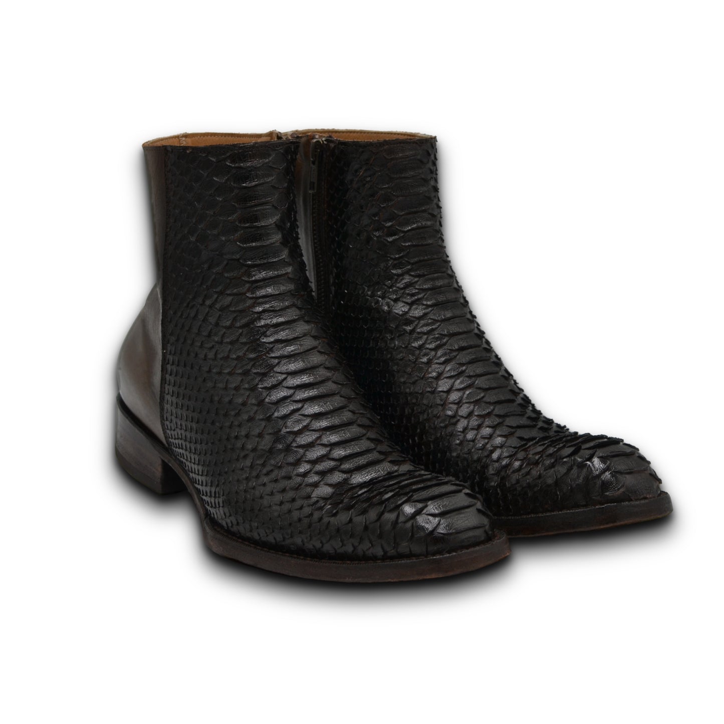 BOTINES DE SERPIENTE PITÓN CON BECERRO - BTP13