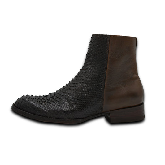 BOTINES DE SERPIENTE PITÓN CON BECERRO - BTP13