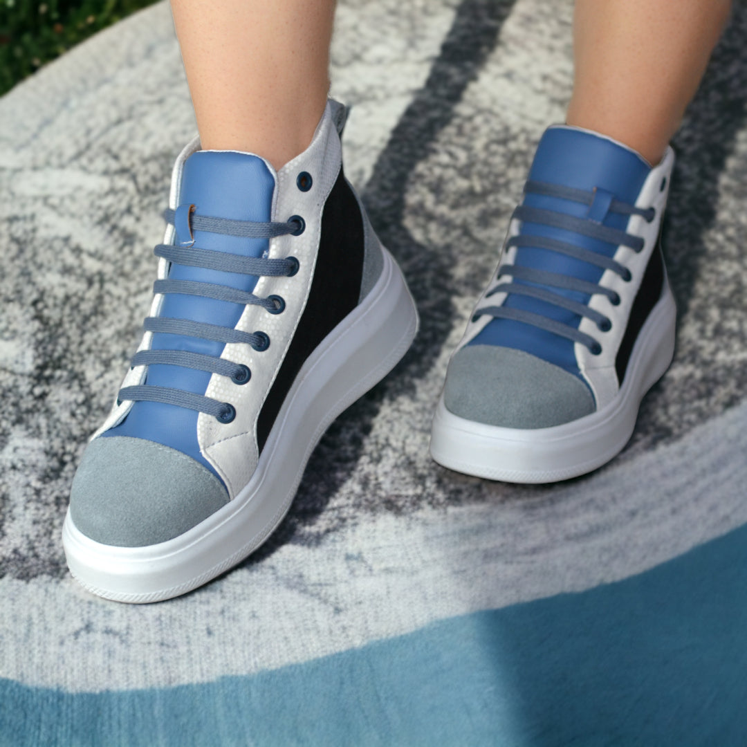 BOTÍN URIEL EN PIEL DE GAMUZA CON NOBUCK Y GRABADO DE PITÓN - WOQ021O