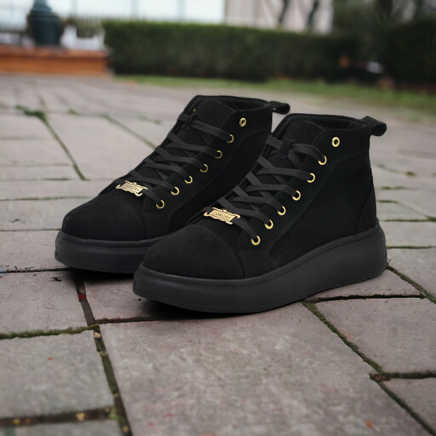 BOTÍN YESBETH EN PIEL DE GAMUZA NEGRO - CJD893J