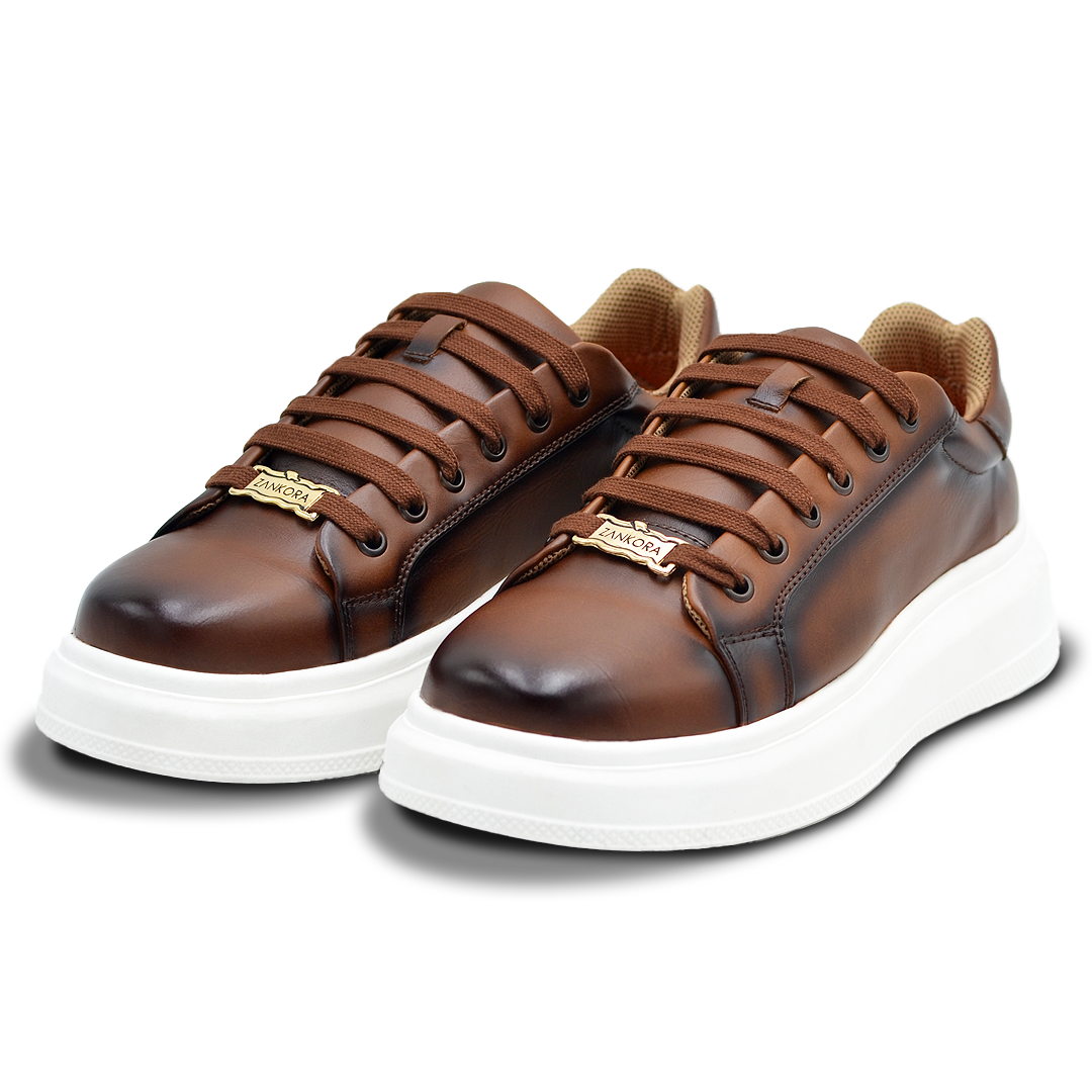 TENIS SNEAKERS DE CUERO CHEDRÓN SOMBREADO- EIR034