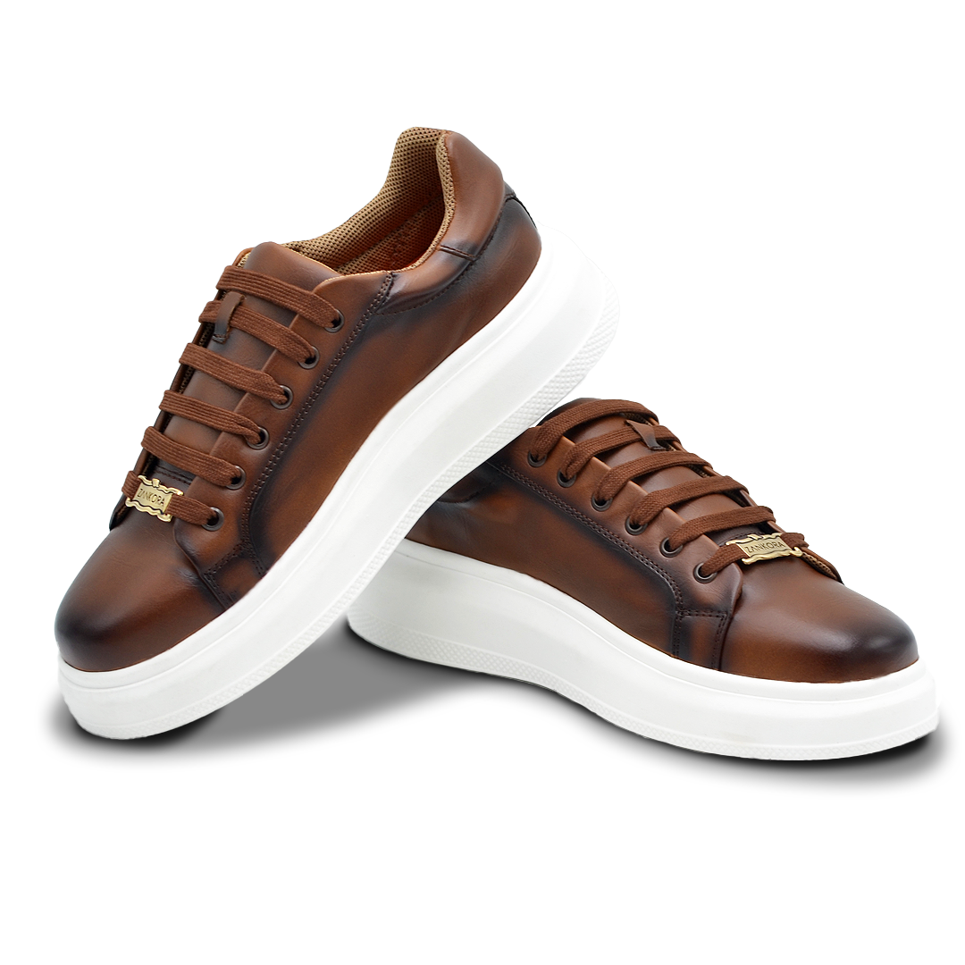 TENIS SNEAKERS DE CUERO CHEDRÓN SOMBREADO- EIR034