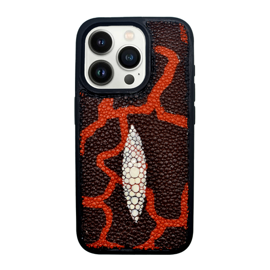 FUNDA EN PIEL GENUINA DE MANTARRAYA ATIGRADA - GDB908U