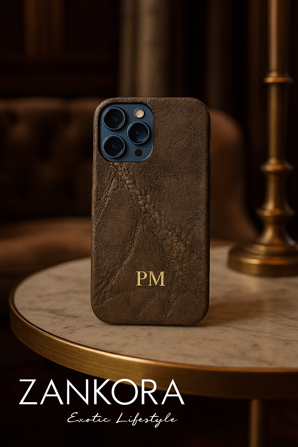 FUNDA / CASE / CARCASA PARA CELULAR EN PIEL / CUERO EXÓTIC DE ELEFANTE -ELF917G