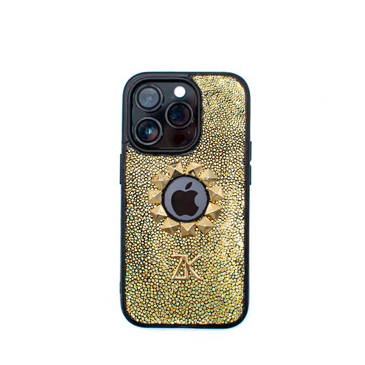 FUNDA EN PIEL GRABADA DE MANTARRAYA PULIDA - FWI129J