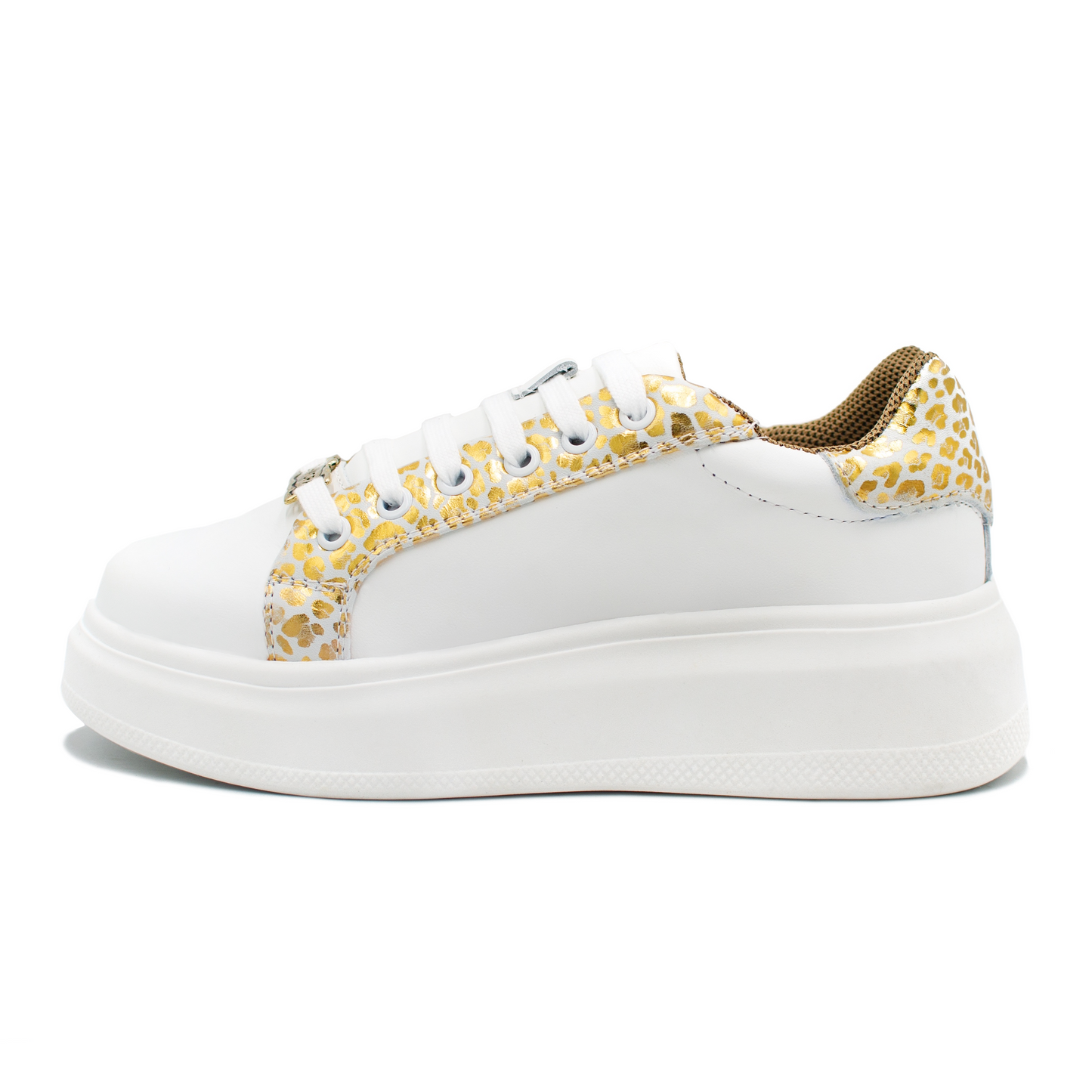 TENIS SNEAKER PARA DAMA EN PIEL CABRA LÍNEA "COLORS" CON PIEL DE BECERRO BLANCO - POW093J