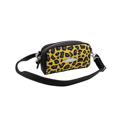 PECHERA CANGURERA PARA CABALLERO EN PIEL EXÓTICA DE MANTARRAYA TIGRE - PCC205S