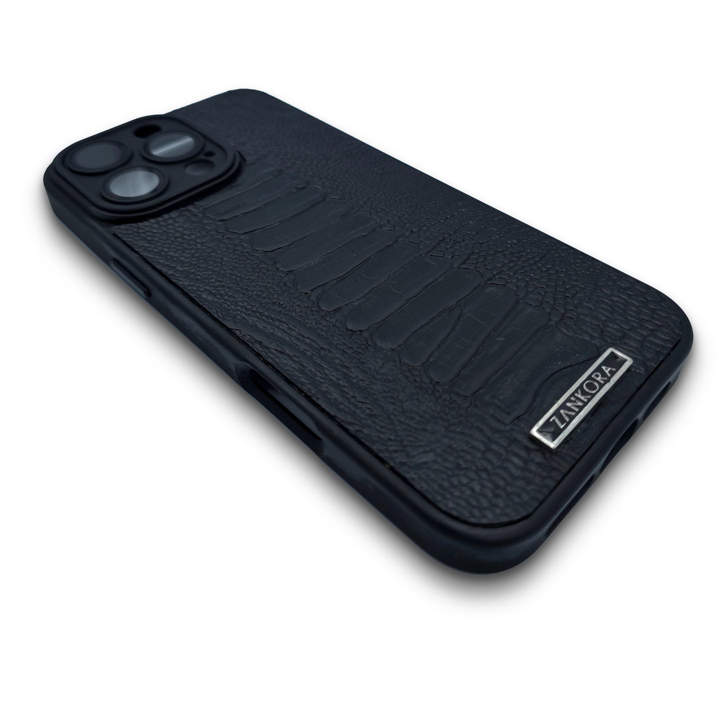 FUNDA / CASE / CARCASA PARA CELULAR EN PIEL / CUERO GRABADO DE PATA DE AVESTRUZ - HBY948L