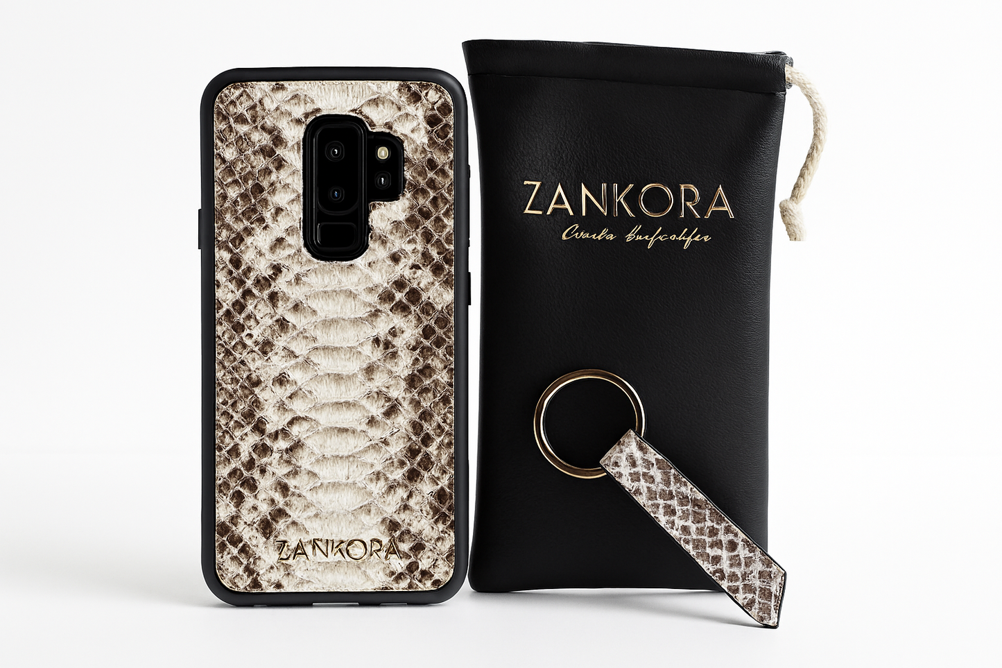 FUNDA / CASE / CARCASA PARA CELULAR EN PIEL / CUERO EXÓTIC DE SERPIENTE PITÓN CORTE BACK (LOMO) - FQA012K