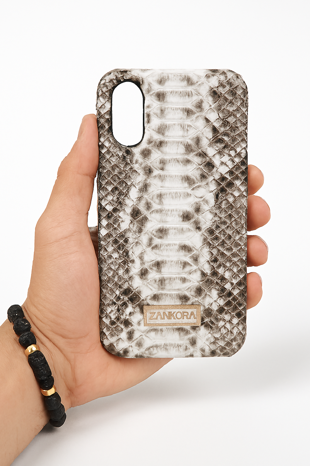 FUNDA / CASE / CARCASA PARA CELULAR EN PIEL / CUERO EXÓTIC DE SERPIENTE PITÓN CORTE BACK (LOMO) - FQA012K