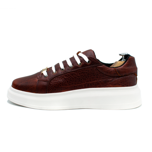 TENIS SNEAKERS EN PIEL GENUINA TOTALMENTE DE BISONTE - SBI203