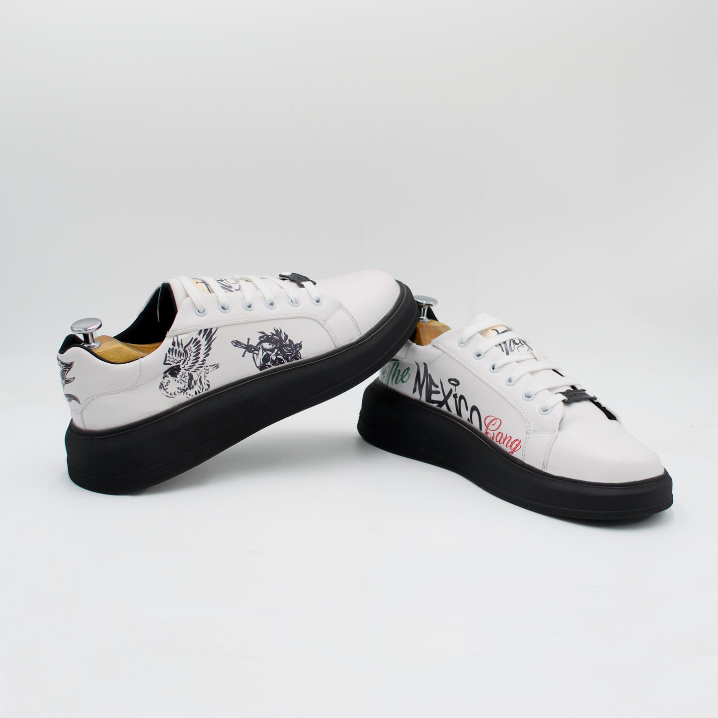 SNEAKERS MUNDIALISTAS BLANCOS TRANSFERS Y ALTA FRECUENCIA ZANKORA DISEÑO PERSONALIZADO- MDL206GZ