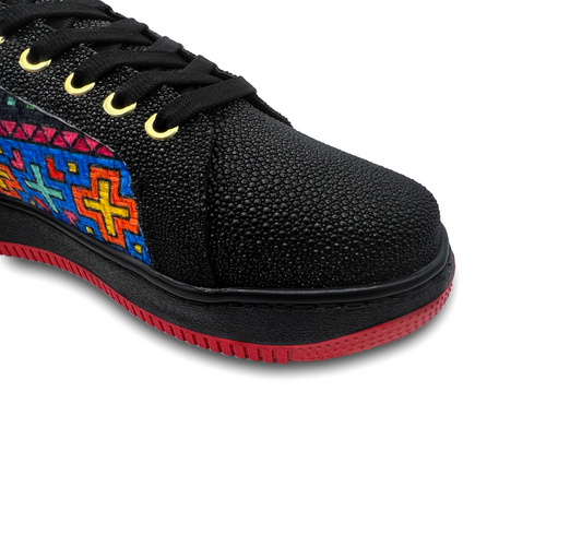 TENIS AIRFORCE DE MANTARRAYA GRANO CON TEXTIL - HGW274A