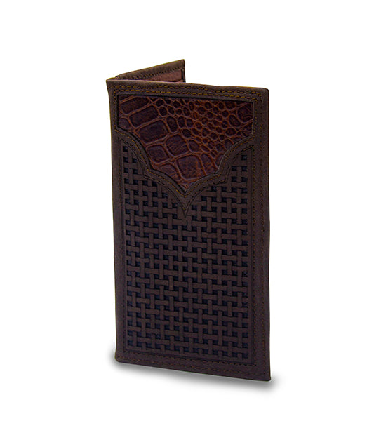 EXOTIC COFFEE CROCODILE WALLET - KFH957K