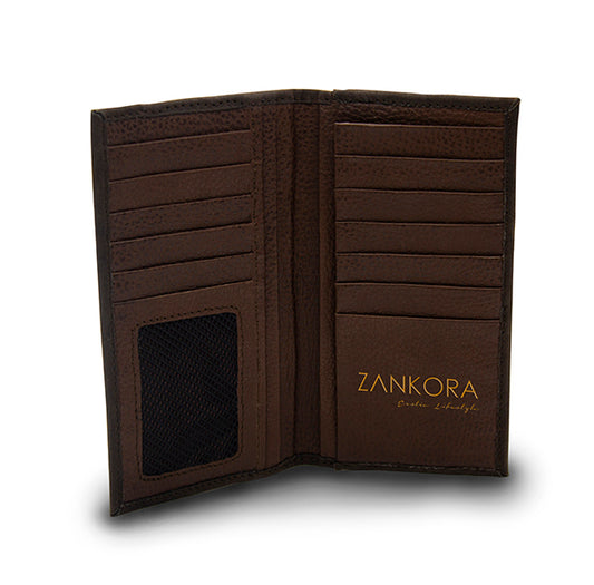 EXOTIC COFFEE CROCODILE WALLET - KFH957K